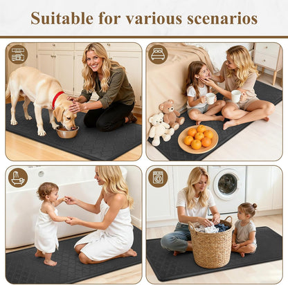 anti Fatigue Kitchen Mats for Floor 20"X60", Cushioned Standing Mat | Non Slip Waterproof Kitchen Runner Rug, Heavy Duty Padded Foam Comfort Mat Floor Carpet for Standing Desk, Laundry, Sink