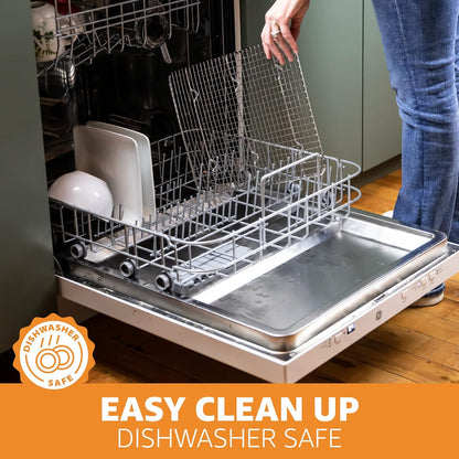Prioritychef 18/8 Stainless Steel Cooling Rack, Heavy Duty Baking Rack for Oven Cooking, Fits Half Sheet Pan, Wire Rack for Cooking, 11.5" X 16.5" - 2 Pack