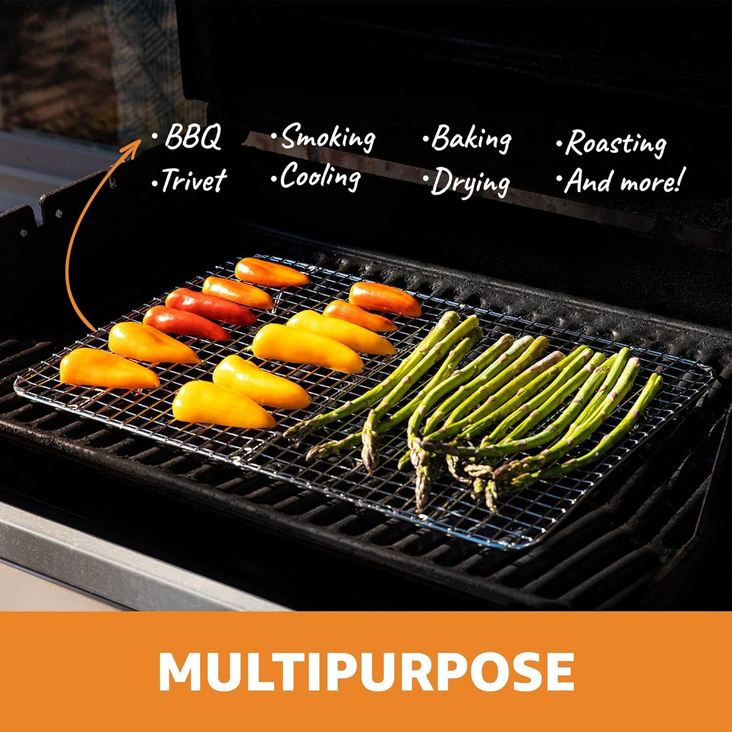 Prioritychef 18/8 Stainless Steel Cooling Rack, Heavy Duty Baking Rack for Oven Cooking, Fits Half Sheet Pan, Wire Rack for Cooking, 11.5" X 16.5" - 2 Pack