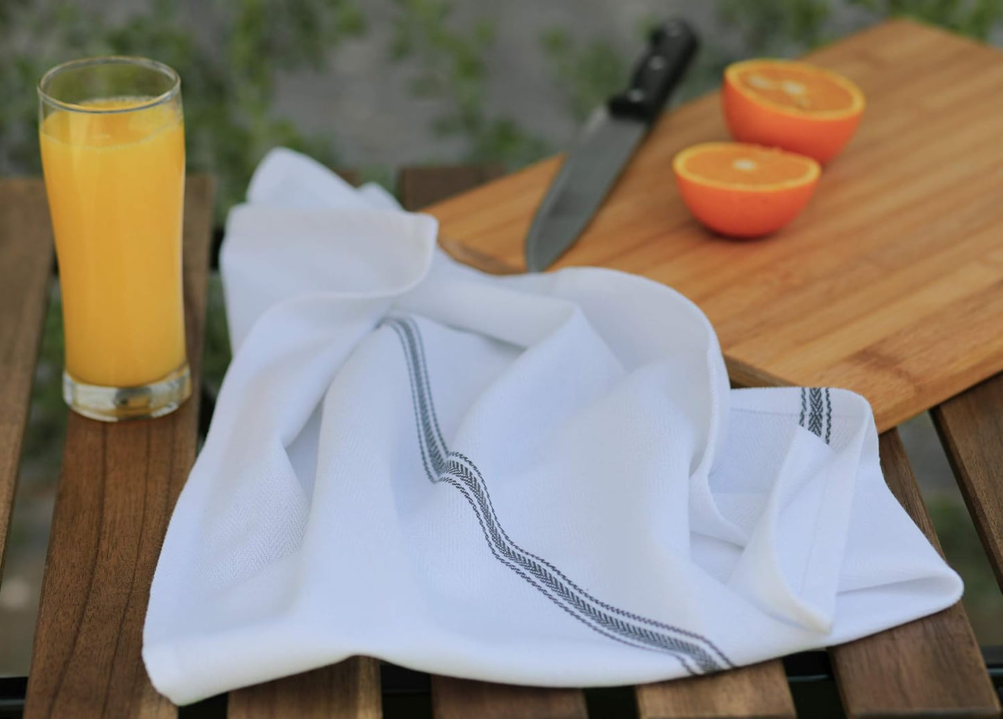 Cotton Kitchen Towels Set of 12 - Highly Absorbent, Super Soft Tea Towel with Hanging Loops - Extra Large Quick Dry Commercial Restaurant Towel (16X28 Inch - Charcoal)