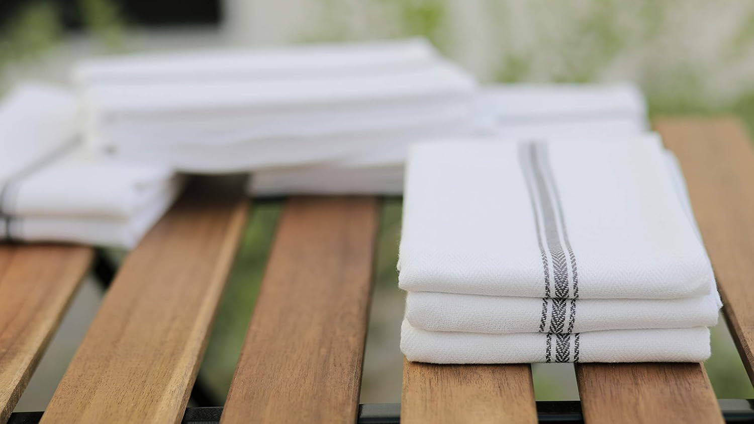 Cotton Kitchen Towels Set of 12 - Highly Absorbent, Super Soft Tea Towel with Hanging Loops - Extra Large Quick Dry Commercial Restaurant Towel (16X28 Inch - Charcoal)