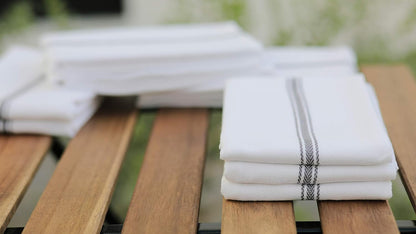 Cotton Kitchen Towels Set of 12 - Highly Absorbent, Super Soft Tea Towel with Hanging Loops - Extra Large Quick Dry Commercial Restaurant Towel (16X28 Inch - Charcoal)