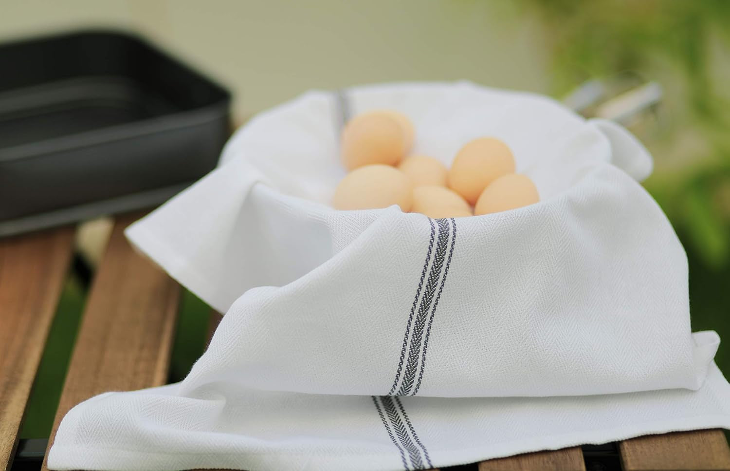 Cotton Kitchen Towels Set of 12 - Highly Absorbent, Super Soft Tea Towel with Hanging Loops - Extra Large Quick Dry Commercial Restaurant Towel (16X28 Inch - Charcoal)