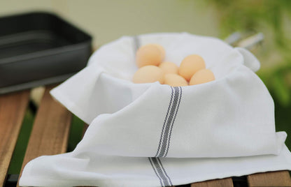 Cotton Kitchen Towels Set of 12 - Highly Absorbent, Super Soft Tea Towel with Hanging Loops - Extra Large Quick Dry Commercial Restaurant Towel (16X28 Inch - Charcoal)