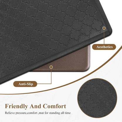 anti Fatigue Kitchen Mats for Floor 20"X60", Cushioned Standing Mat | Non Slip Waterproof Kitchen Runner Rug, Heavy Duty Padded Foam Comfort Mat Floor Carpet for Standing Desk, Laundry, Sink